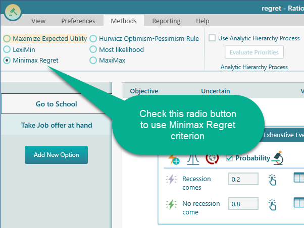 Minimax- Regret-criterion