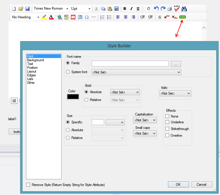 SpiceLogic WinForms HTML Editor styled for a help-desk article editor: Inter typing font at 11pt, cream body background, and a navy H1 heading rendered from a head-injected stylesheet.