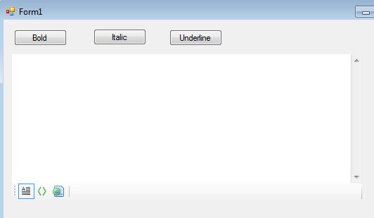 A ribbon-style host UI driving the SpiceLogic WinForms HTML Editor through ToolbarItemOverrider, replacing the factory toolbars entirely.