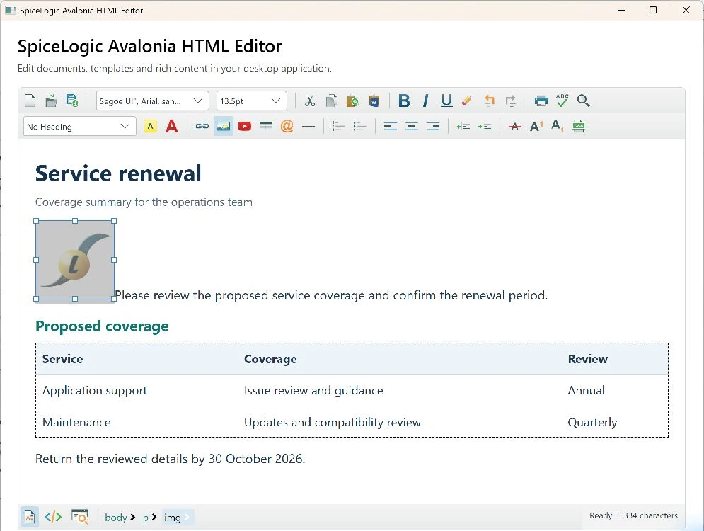 Actual embedded image selected within the Avalonia HTML document.