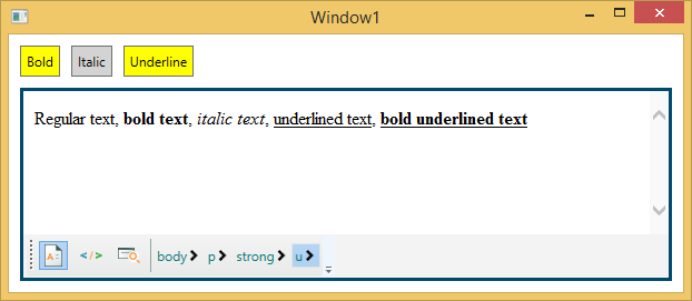 Context sensible buttons