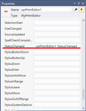 StatusChanged event StatusChanged event