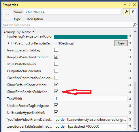 ShowZeroBorderGuideline property